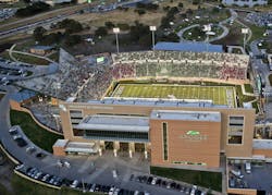 The UNT System commitment to building green grew from an initiative to construct future buildings to meet or exceed the latest e The UNT System commitment to building green grew from an initiative to construct future buildings to meet or exceed the latest e
