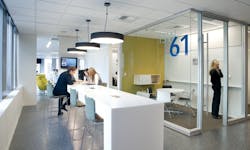 More than 70% of survey respondents are employing strategies that include open, collaborative workspaces with less individual of More than 70% of survey respondents are employing strategies that include open, collaborative workspaces with less individual of