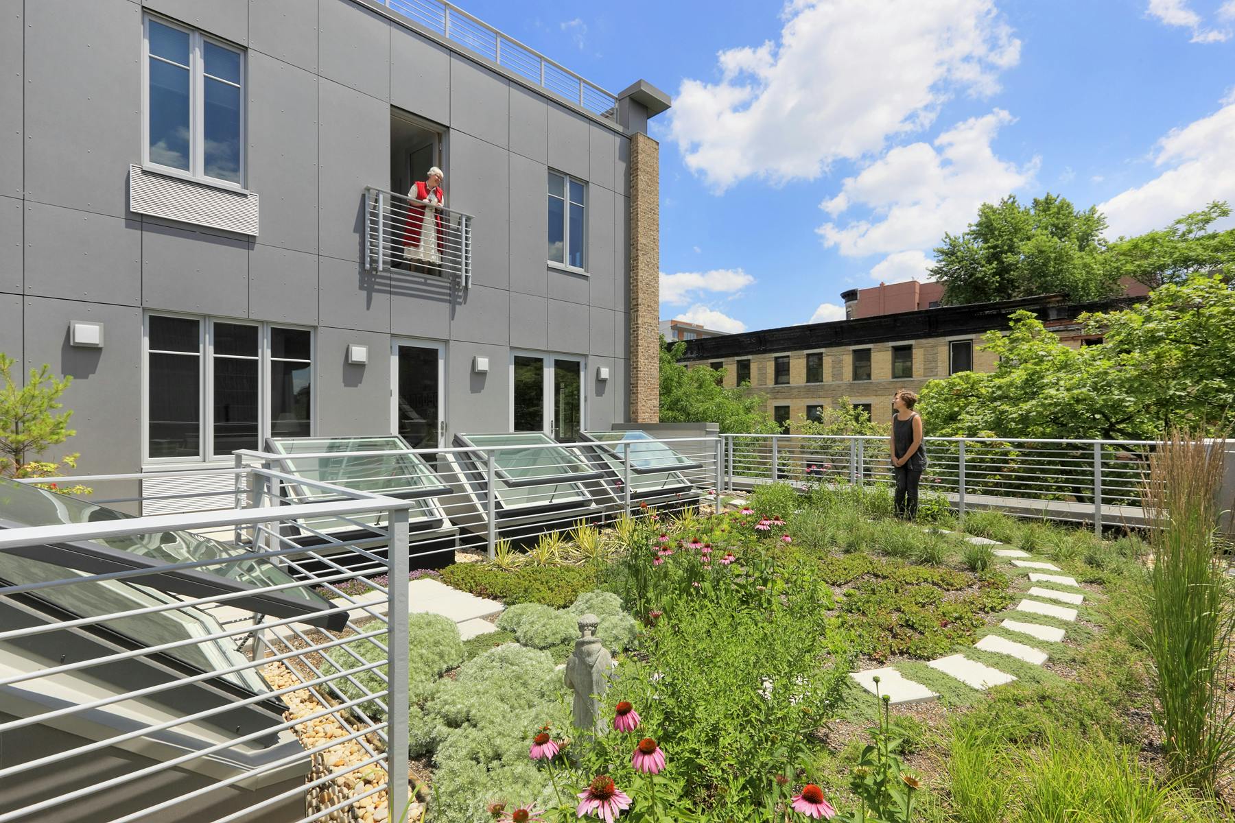 The architectural and construction team's design approach and construction practices reflected the resident nuns desire to conn