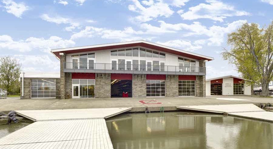 The 31,360-square-foot renovation consists of a two-story addition housing separate locker rooms for the three teams, shower roo