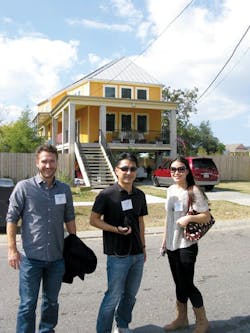 Attendees of the first BD+C Under 40 Leadership Summit visit one of the Make it RIght Foundation residential sites in New Orlean Attendees of the first BD+C Under 40 Leadership Summit visit one of the Make it RIght Foundation residential sites in New Orlean