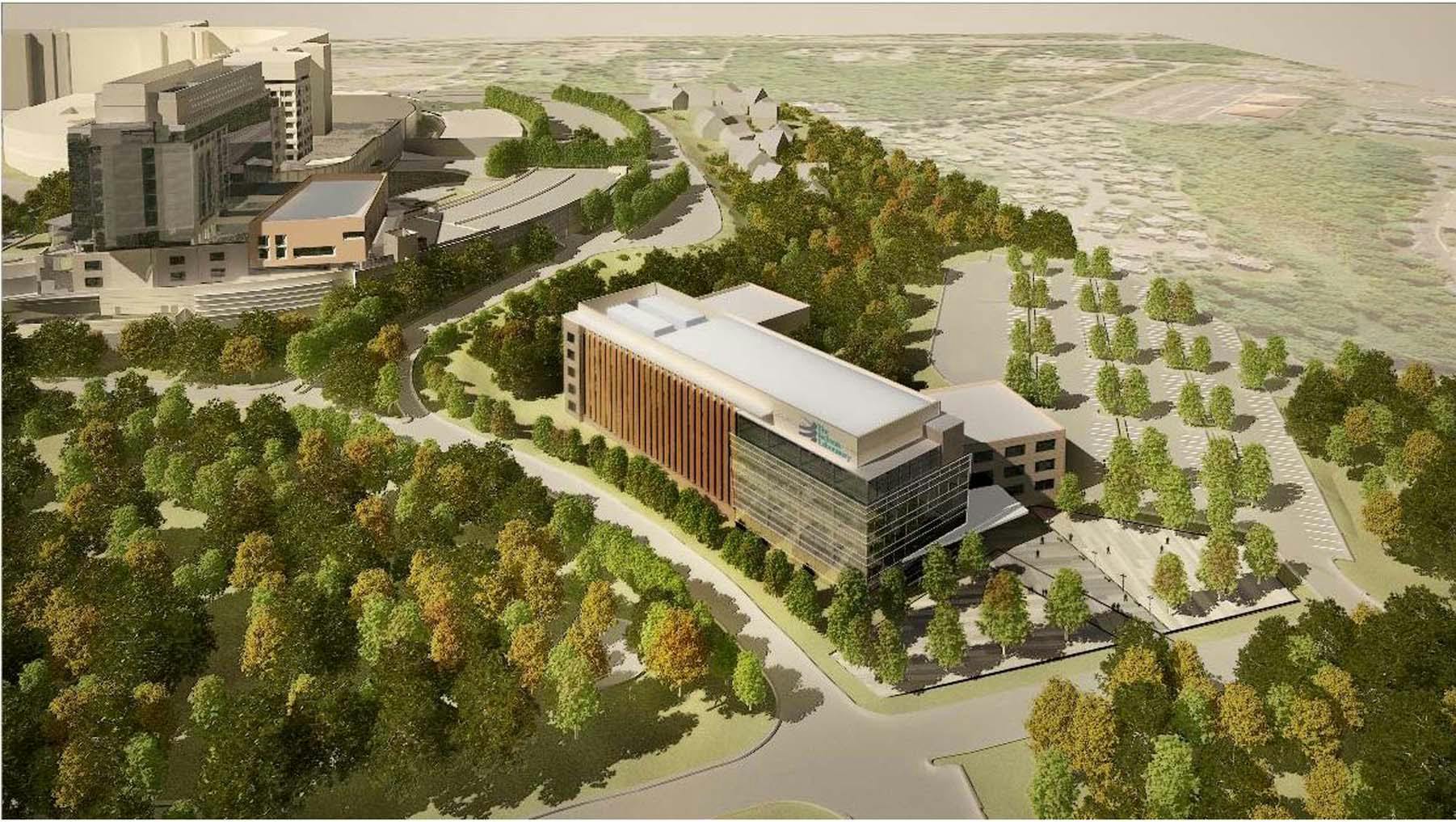 JAX Genomic Medicine, a new nonprofit institute for genomics-based personalized medicine, will be built on a 17-acre site on the