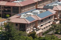 Photovoltaic Panels Atop The Knight Management Center At The Stanford Graduate School Harvest Enough Solar Energy To Power 12 Photovoltaic Panels Atop The Knight Management Center At The Stanford Graduate School Harvest Enough Solar Energy To Power 12