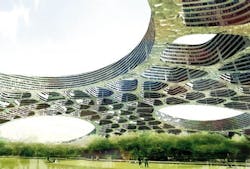 The Flat Tower design is based on a medium-height dome structure that covers a large area while preserving its beauty and previo The Flat Tower design is based on a medium-height dome structure that covers a large area while preserving its beauty and previo