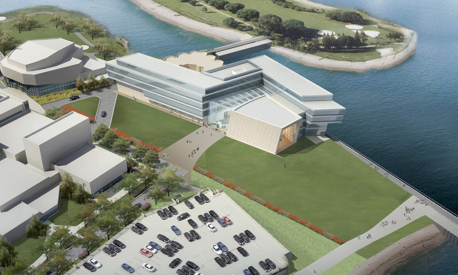 Connecting with the Regenstein Hall of Music, the building enables the Bienen School to consolidate its programs for the first t