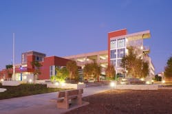 A Key Design Element In The Police Substation Was The Green Roof Grid System, Which Covers The Majority Of The Roof Deck A Key Design Element In The Police Substation Was The Green Roof Grid System, Which Covers The Majority Of The Roof Deck