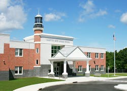 Located in Hampton Bays, N.Y., the $42-million, 146,400-sf structure received the LEED NC 2.1 Silver rating, based on 36 awarded Located in Hampton Bays, N.Y., the $42-million, 146,400-sf structure received the LEED NC 2.1 Silver rating, based on 36 awarded