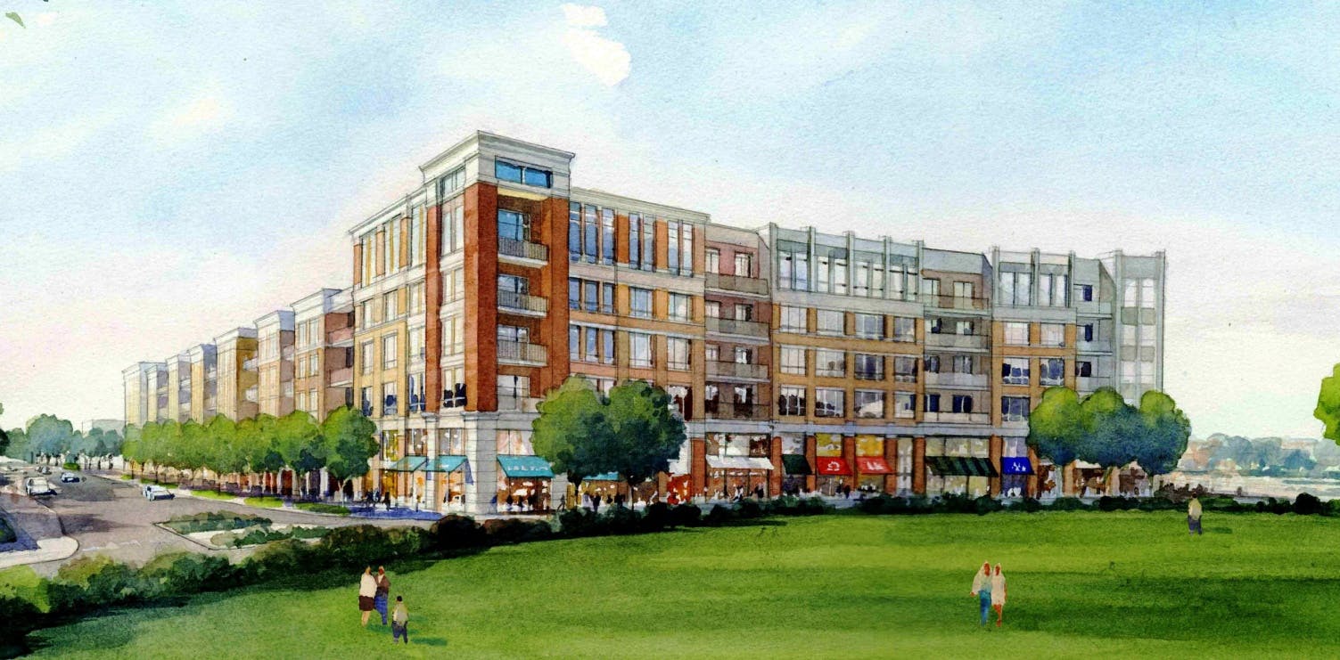 The Village will work with HSA to design and construct a mixed-use, pedestrian-oriented development including upscale shopping,