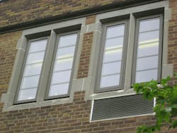 The newly installed windows offered an unexpected benefit for those who work in the church offices. The church is located at the The newly installed windows offered an unexpected benefit for those who work in the church offices. The church is located at the