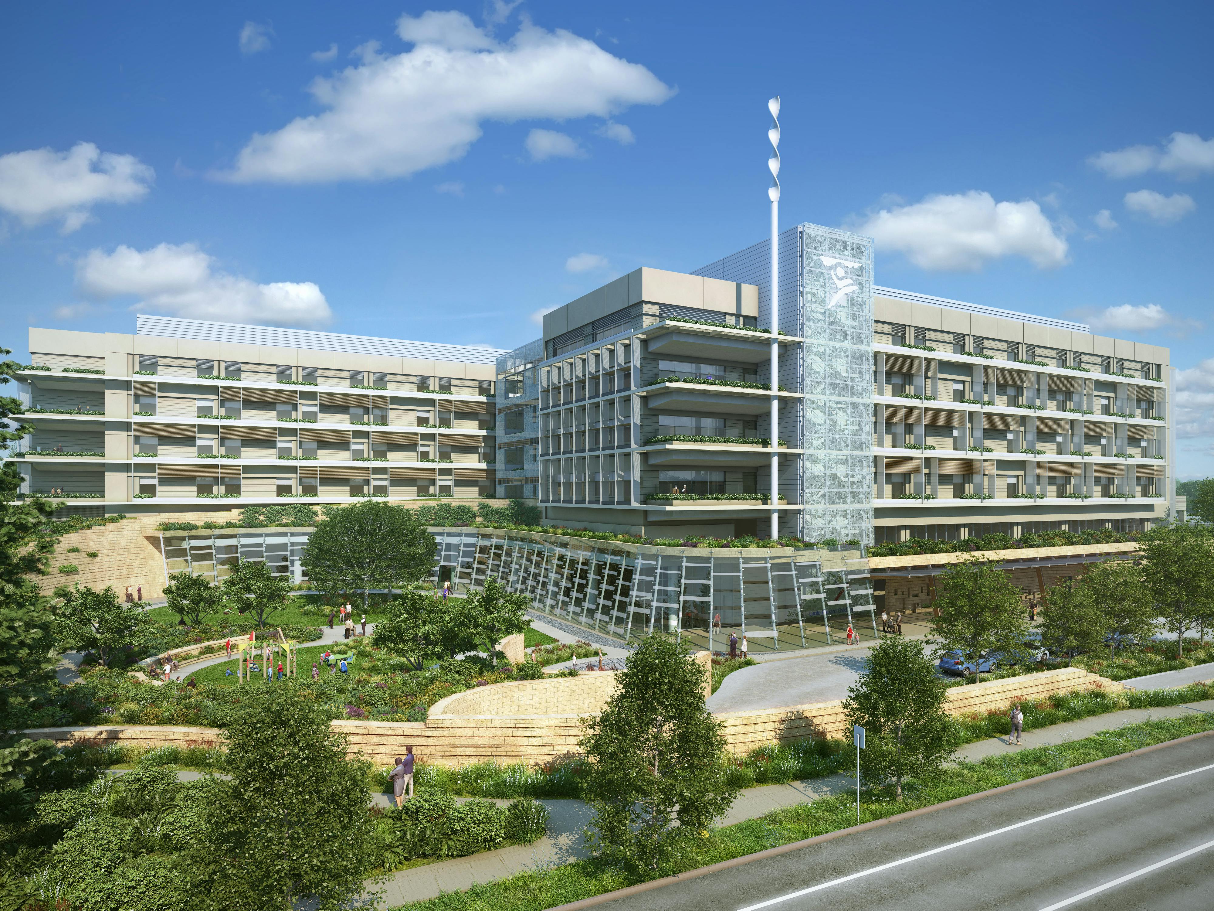 66fb1b8e3695550ab4421e15 Exteriorwatercolorofpackardchildrenshospitalexpans