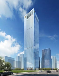 The new signature tower in Shunde will be the tallest structure in the area, at a height of 200 meters, and will be a centerpiec The new signature tower in Shunde will be the tallest structure in the area, at a height of 200 meters, and will be a centerpiec