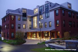 Exterior Features Include Brick, Stone And Flat Seam Metal Panels, A Slate Shingled Roof And Stone Walls With Granite Accents Exterior Features Include Brick, Stone And Flat Seam Metal Panels, A Slate Shingled Roof And Stone Walls With Granite Accents