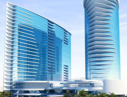 The Secon Nile Towers Will Feature Two 23 Story Buildings: One Five Star Hotel Tower And One Residential And Retail Tower