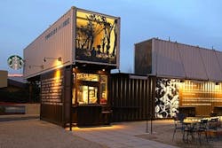 Opened In 2012, This Suburban Seattle Starbucks Was Built With Shipping Containers Opened In 2012, This Suburban Seattle Starbucks Was Built With Shipping Containers