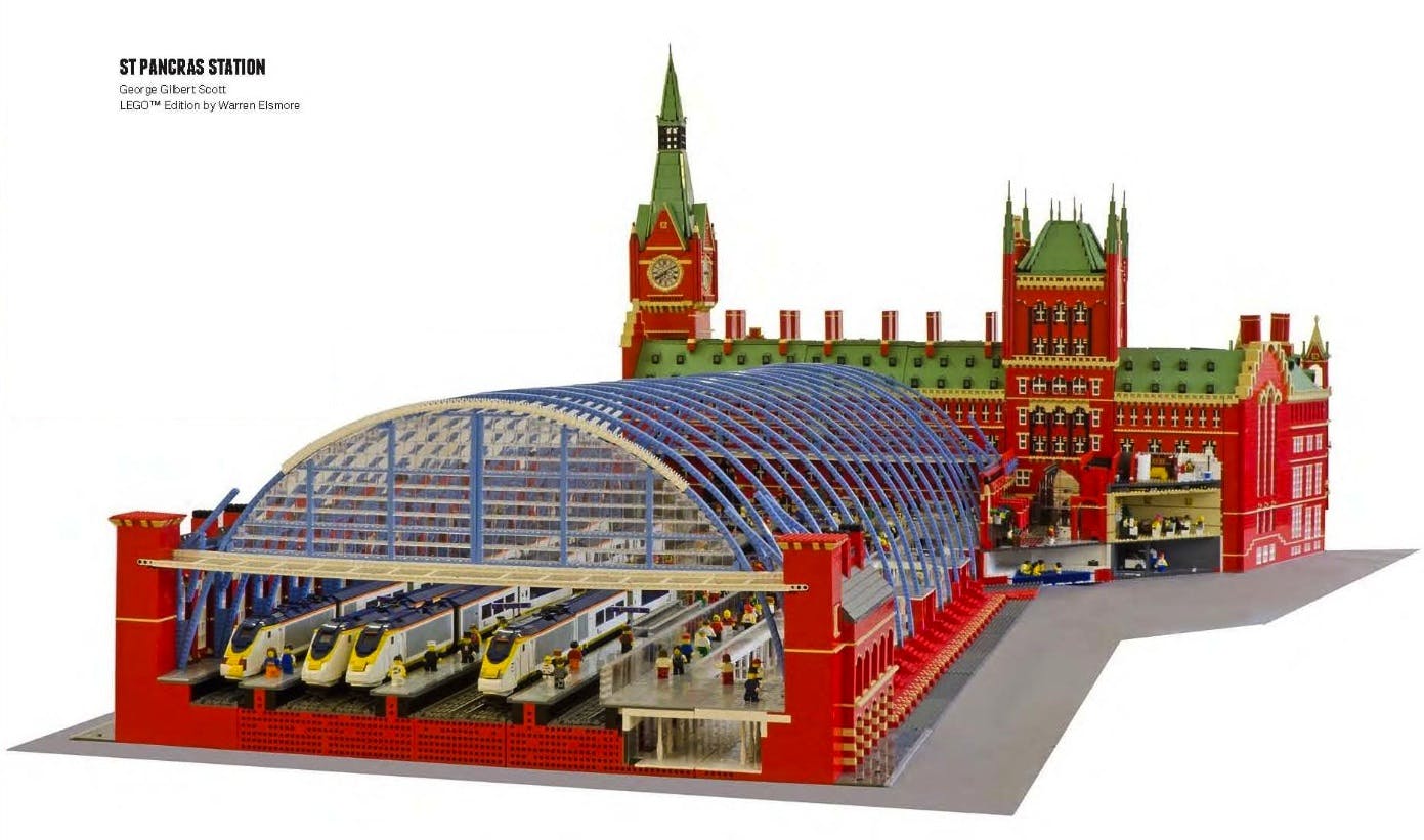St Pancras International railway station in LEGO Courtesy Warren Elsmore