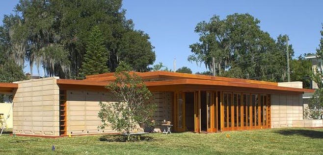 Originally designed as faculty housing, the Usonian house will be part of the Sharp Family Tourism and Education Center, the fir