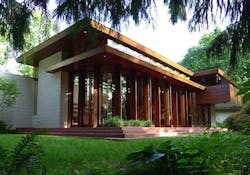 This Usonian house will be moved to Arkansas to prevent flood damage. Images: Tarantino Studio / Courtesy Crystal Bridges This Usonian house will be moved to Arkansas to prevent flood damage. Images: Tarantino Studio / Courtesy Crystal Bridges
