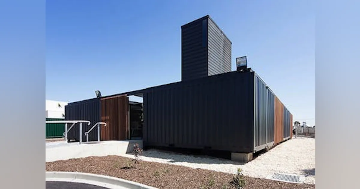 Australian project transforms shipping containers into serene workplace ...