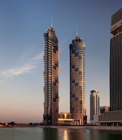 At 1,166 feet, the JW Marriott Marquis Hotel Dubai Tower 2 was the tallest building completed in 2013. Photo: JW Marriott At 1,166 feet, the JW Marriott Marquis Hotel Dubai Tower 2 was the tallest building completed in 2013. Photo: JW Marriott