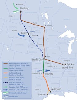 The Keystone XL Pipeline is a proposed 1,179 mile (1,897 km), 36-inch-diameter crude oil pipeline which begins in Hardisty, Alta The Keystone XL Pipeline is a proposed 1,179 mile (1,897 km), 36-inch-diameter crude oil pipeline which begins in Hardisty, Alta
