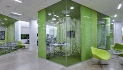 A large variety of loosely structured spaces contrast with small, private meeting rooms dubbed phone booths. All photos: court A large variety of loosely structured spaces contrast with small, private meeting rooms dubbed phone booths. All photos: court