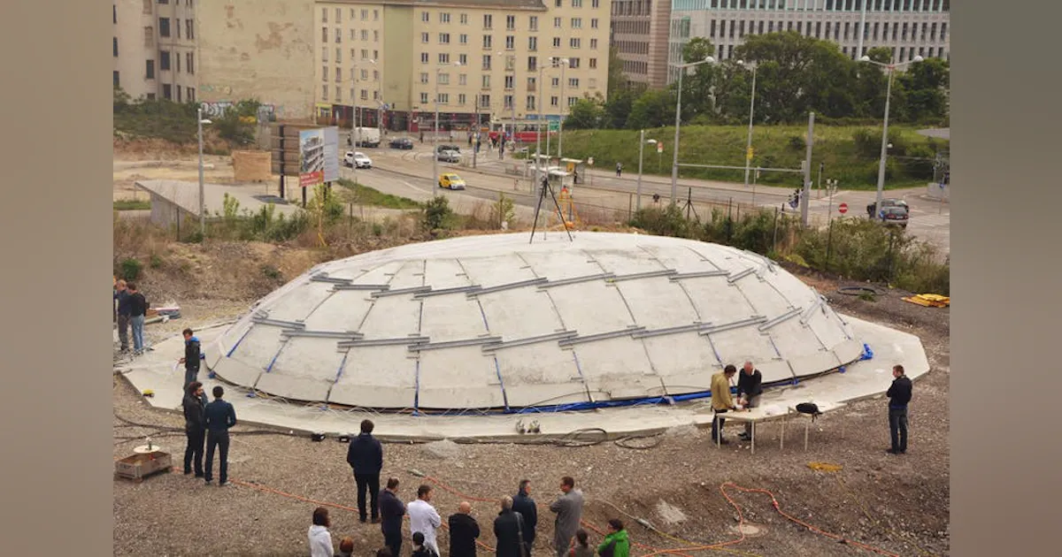 Bottom Dome Austrian university develops 'inflatable' concrete dome method ...