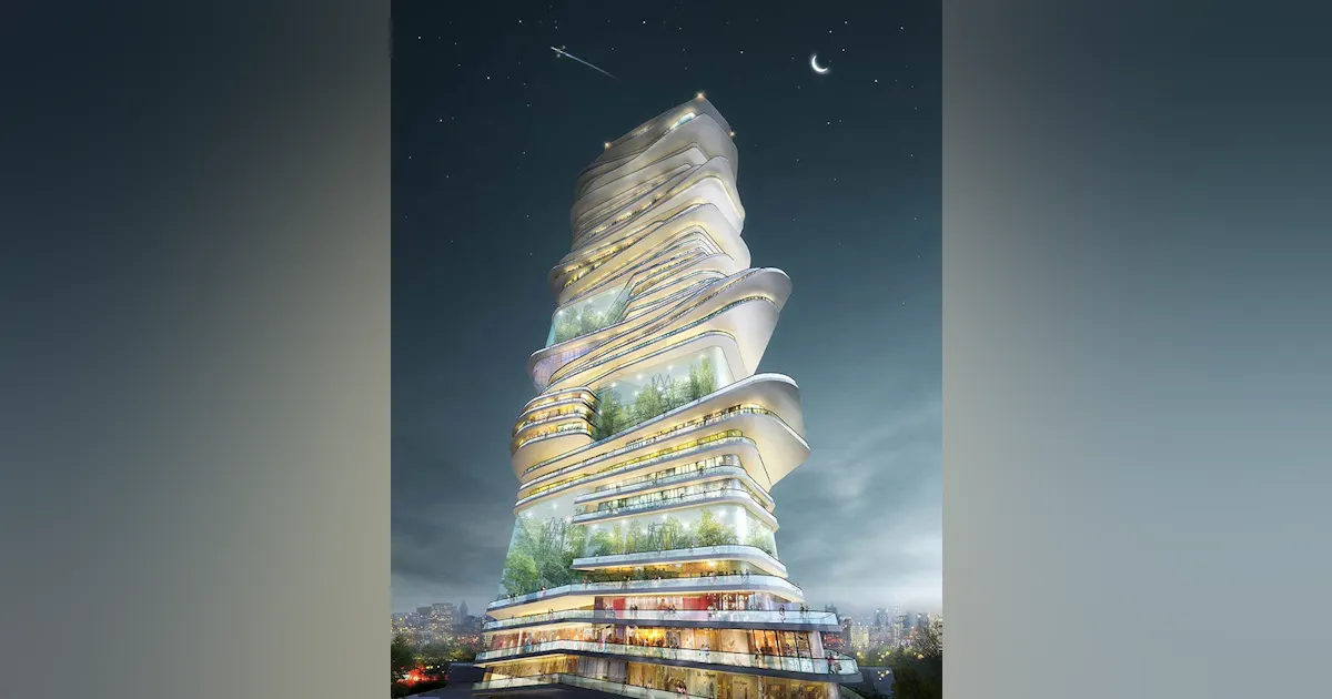 The Endless City: Skyscraper concept connects all floors with dual ...