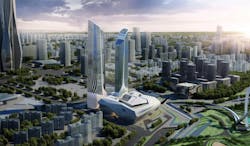 Foster + Partners' proposed design for the Wuhan resort. Renderings: courtesy Jumeirah Group Foster + Partners' proposed design for the Wuhan resort. Renderings: courtesy Jumeirah Group