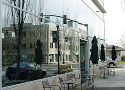 Starbucks stores are profiled in the report, as the company has opened 500-LEED certified stores. This photo shows the first LEE Starbucks stores are profiled in the report, as the company has opened 500-LEED certified stores. This photo shows the first LEE