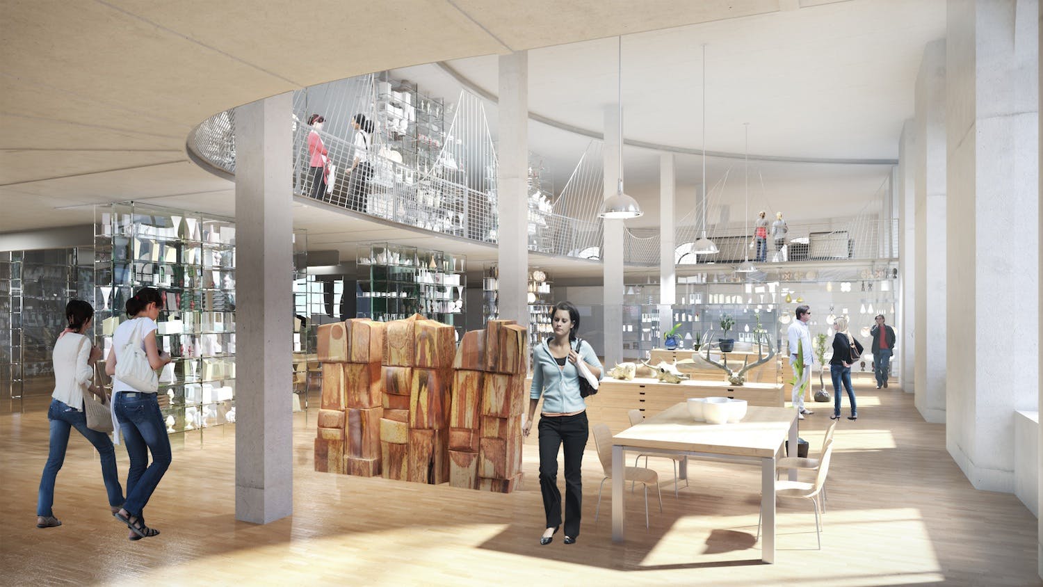 The Pacific Northwest College of Arts new home base, renovated from an space that once was a post office, includes a new mezzan