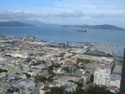 San Francisco, photographed northwards from the Coit Tower with Alcatraz in the background. Photo: Even Thorbergsen via Wikimedi San Francisco, photographed northwards from the Coit Tower with Alcatraz in the background. Photo: Even Thorbergsen via Wikimedi