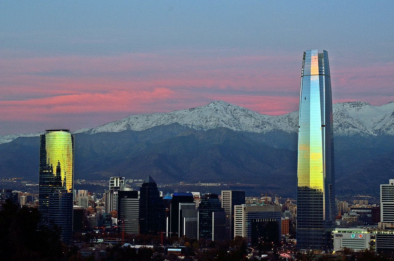 Torre Costanera in Santiago, Chile, is South America's first supertall. Photo: Javier via Flickr/Wikimedia Commons
