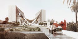 BIG proposes canopied, vertical village for Middle East media company BIG proposes canopied, vertical village for Middle East media company