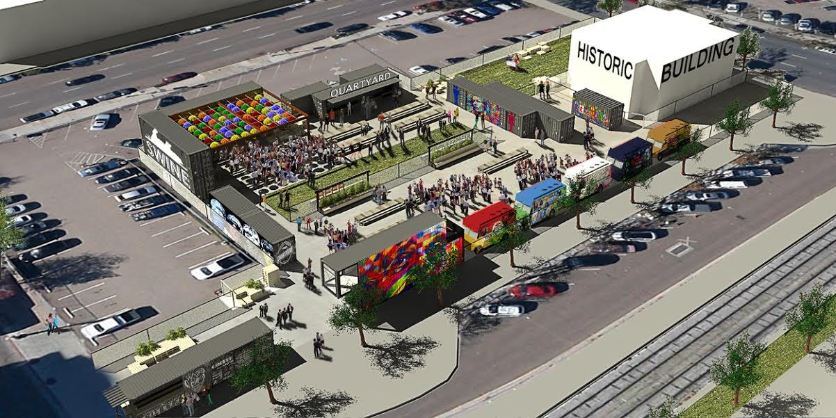 Architects look to &lsquo;activate&rsquo; vacant block in San Diego with shipping container-based park