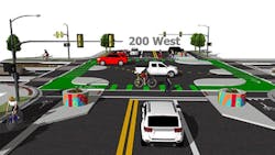 Salt Lake City On Track To Build First Protected Bicycle Intersection In The Us Salt Lake City On Track To Build First Protected Bicycle Intersection In The Us
