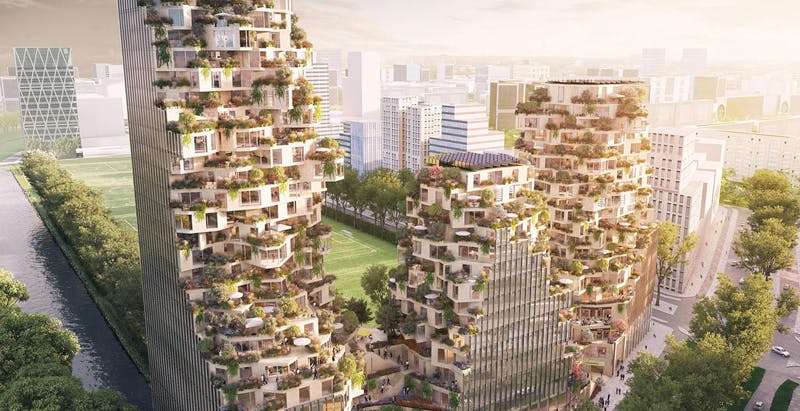 Vertical &lsquo;green village&rsquo; for Amsterdam by MVRDV and OVG wins competition