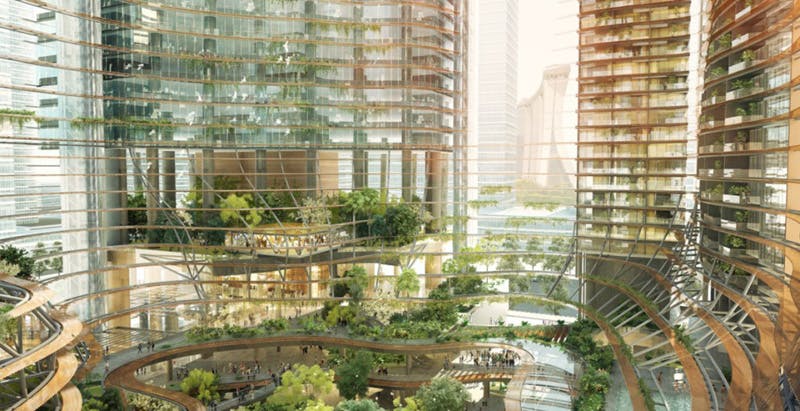 Architects propose residential tower in Singapore with gardens on every floor