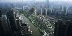 “Tree-covered mountains” planned for urban Shanghai “Tree-covered mountains” planned for urban Shanghai