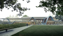 Form4 designs curved roofs for Stanford tech park Form4 designs curved roofs for Stanford tech park