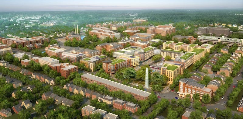 Initial work on mixeduse development, The Parks at Walter Reed, is