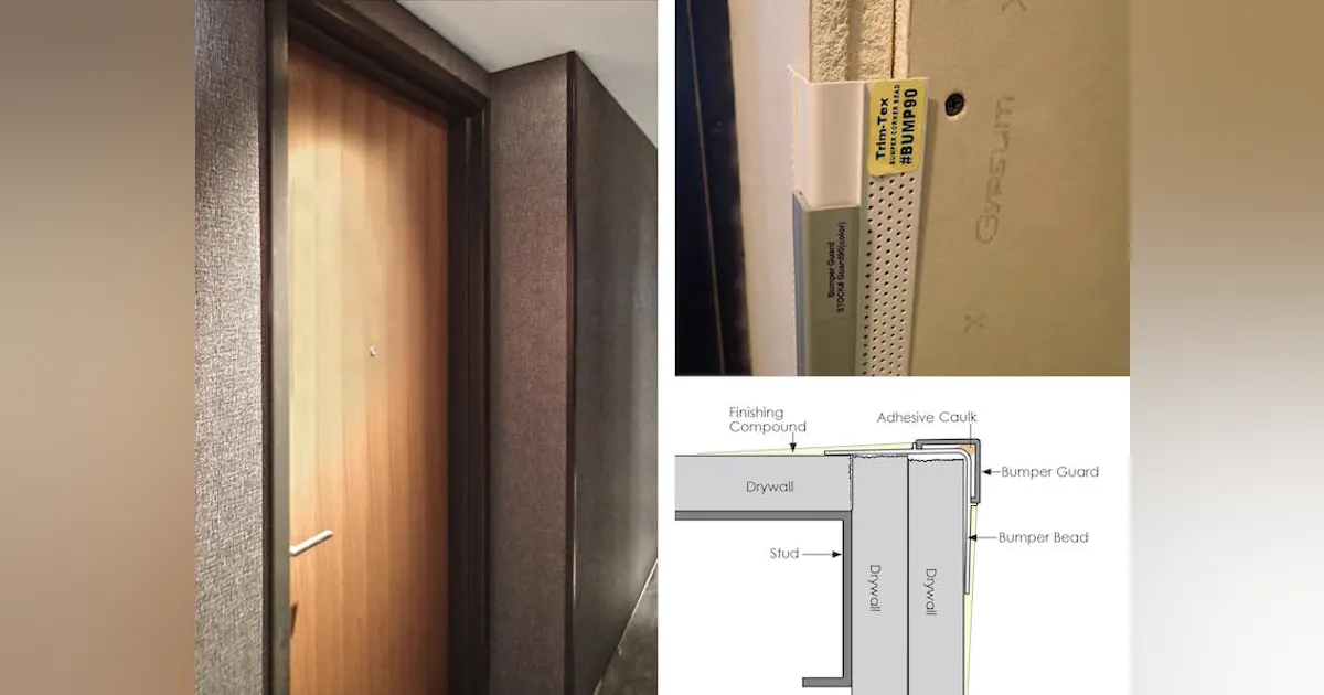 Intentionally designed corner protection at the Chicago Marriott ...