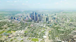 Plan Downtown Birdseye West Dt Vision Rendering