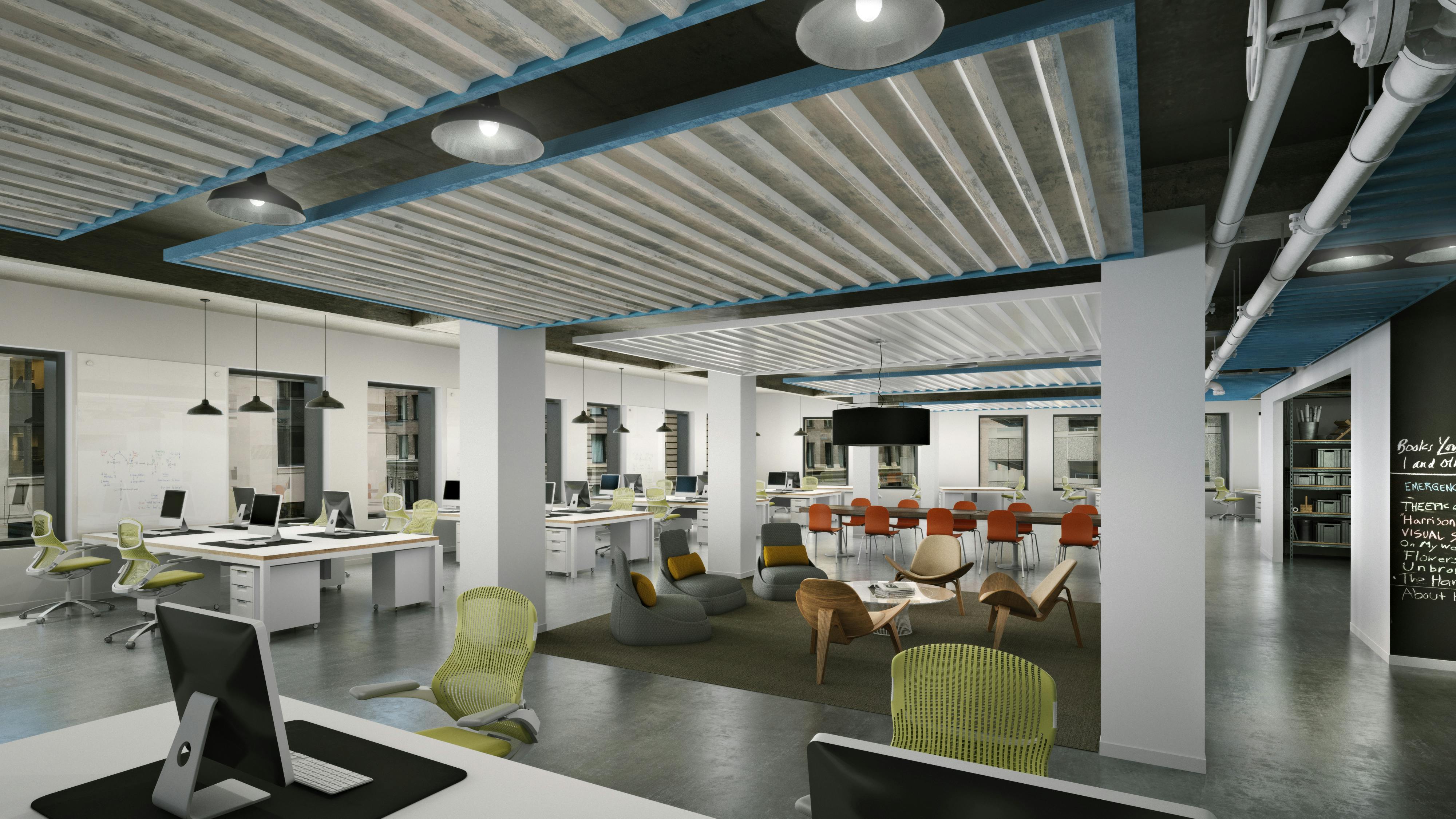 Staging Should Be Used To Support The Client&rsquo;s Goals This Rendering For A Spec Office Client Was Designed To Target Young, Trendy Tenants