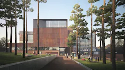Curtin University Library Exterior Render ©schmidt Hammer Lassen Architects
