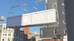 Citizen M Bowery Construction Module Placed By Crane Credit Stephen B Jacobs Group Pc, Executive Architect