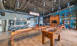 Interior designer Creative License International fashioned this community room for P83, a 250-unit rental community in Peoria, Ariz. 2021 Multifamily Amenities study Interior designer Creative License International fashioned this community room for P83, a 250-unit rental community in Peoria, Ariz. 2021 Multifamily Amenities study