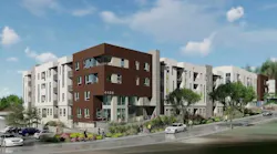 A rendering of a revamped Rose Hill Courts in northeast Los Angeles