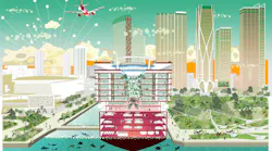 CallisonRTKL explores converting decommissioned cruise ships for housing - cruise Perspective Section
