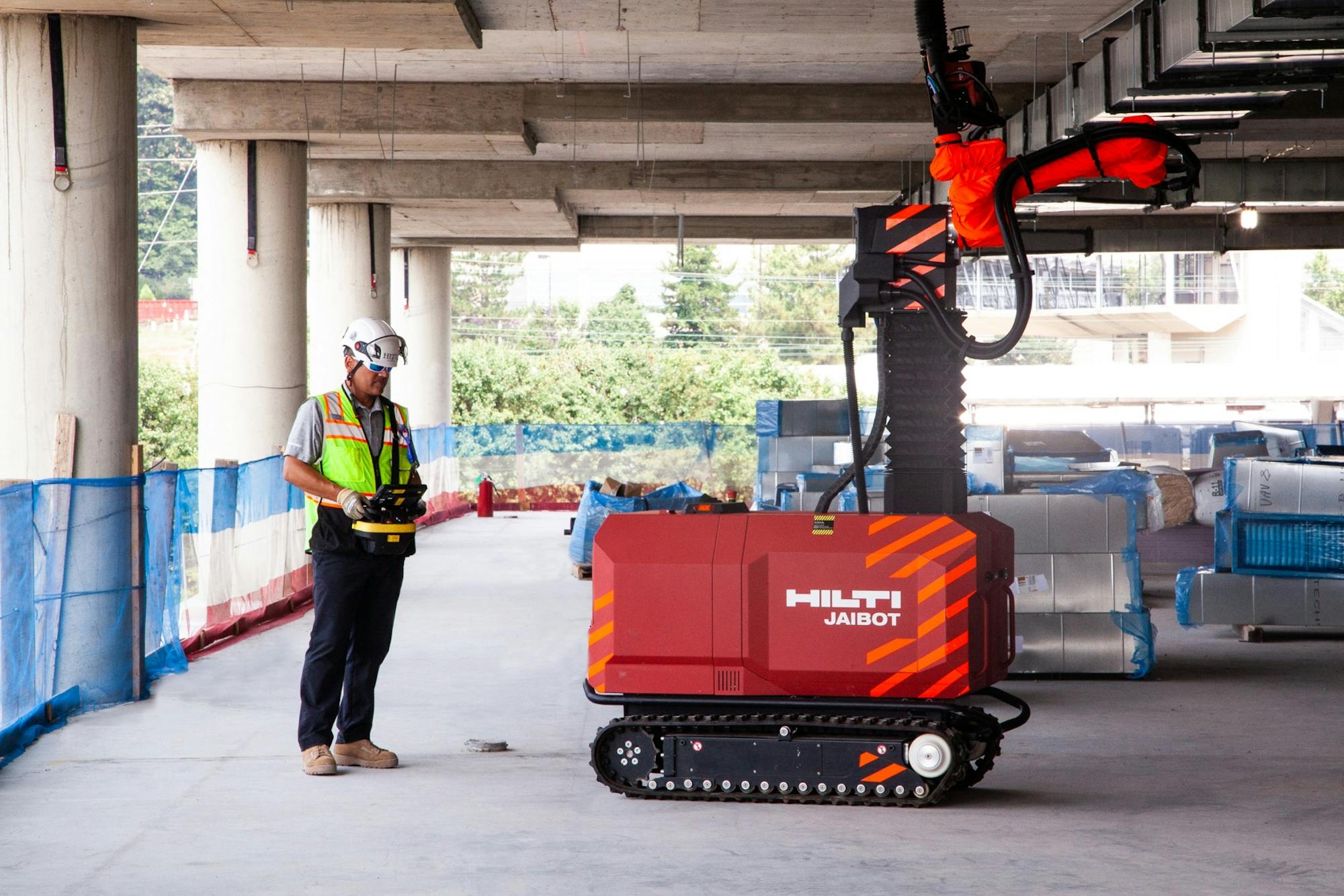 HITT is using Hilti&rsquo;s Jaibot for repetitive tasks such as drilling anchors