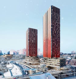 Consisting of two towers, the buildings will form a striking gateway into LeBreton Flats. Rendering courtesy Dream LeBreton Consisting of two towers, the buildings will form a striking gateway into LeBreton Flats. Rendering courtesy Dream LeBreton